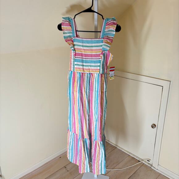 Cat & Jack NWT Girls' Sleeveless Striped Maxi Dress Size L (10/12) - Picture 2 of 7